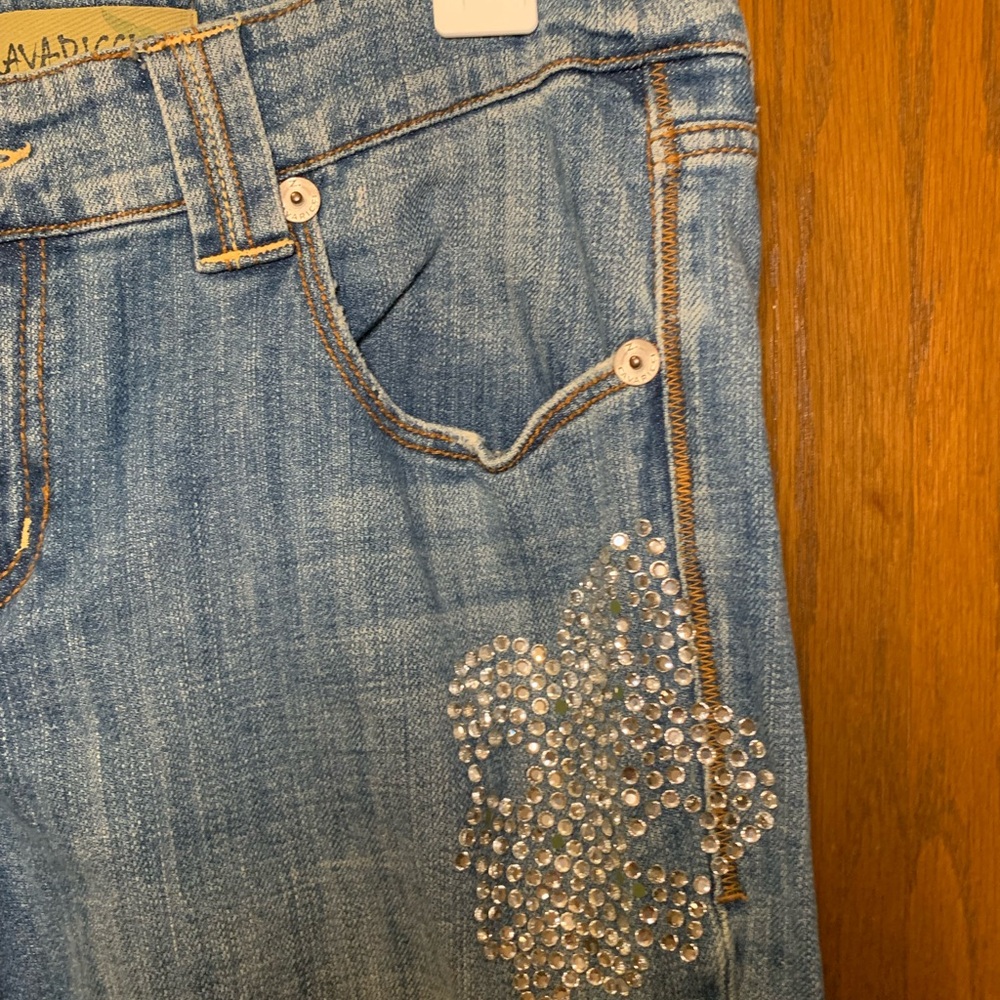 Z. Cavaricci Women’s Size 11 Embellished Graffiti Jeans Vintage Y2K - Picture 7 of 15